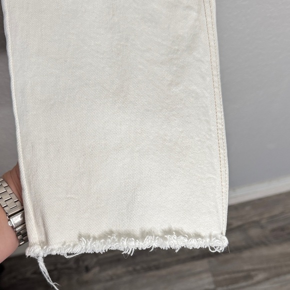 Topshop Straight Leg Cream Jeans Normcore Minimalist - Picture 3 of 7